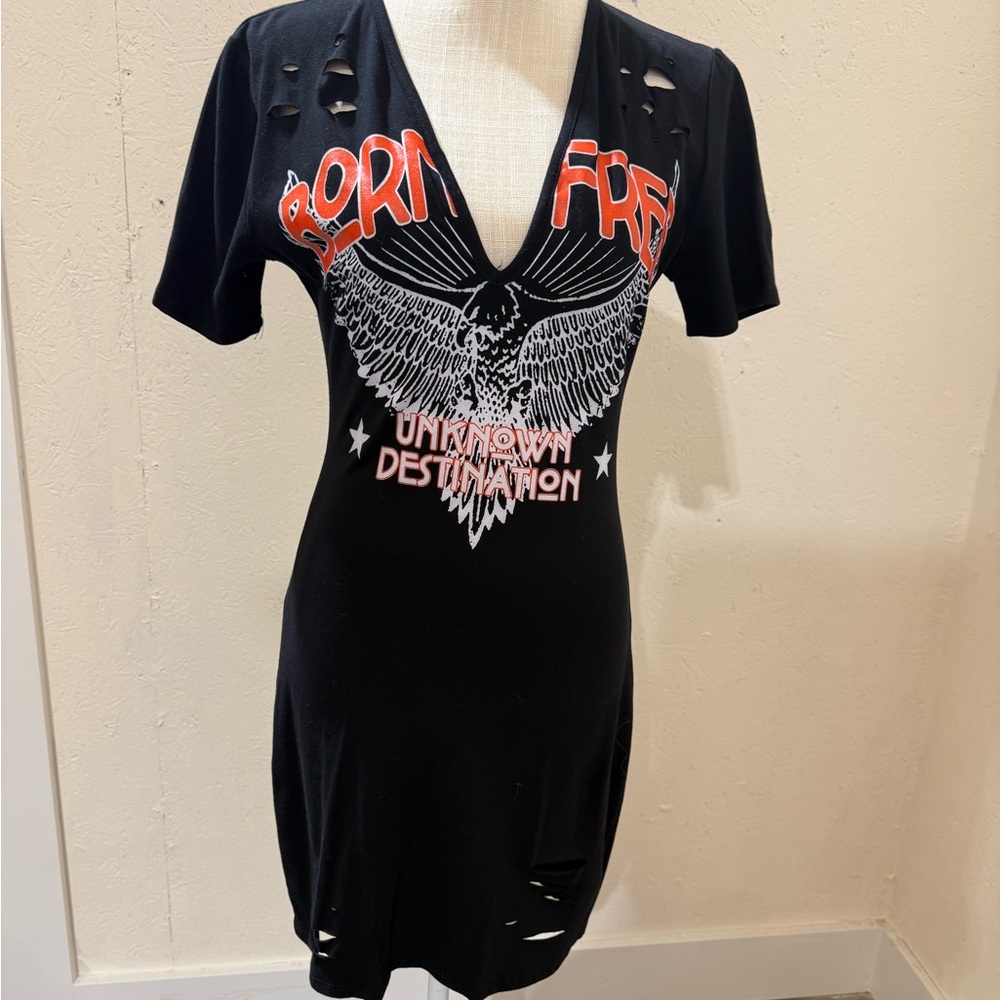 Black Graphic Dress